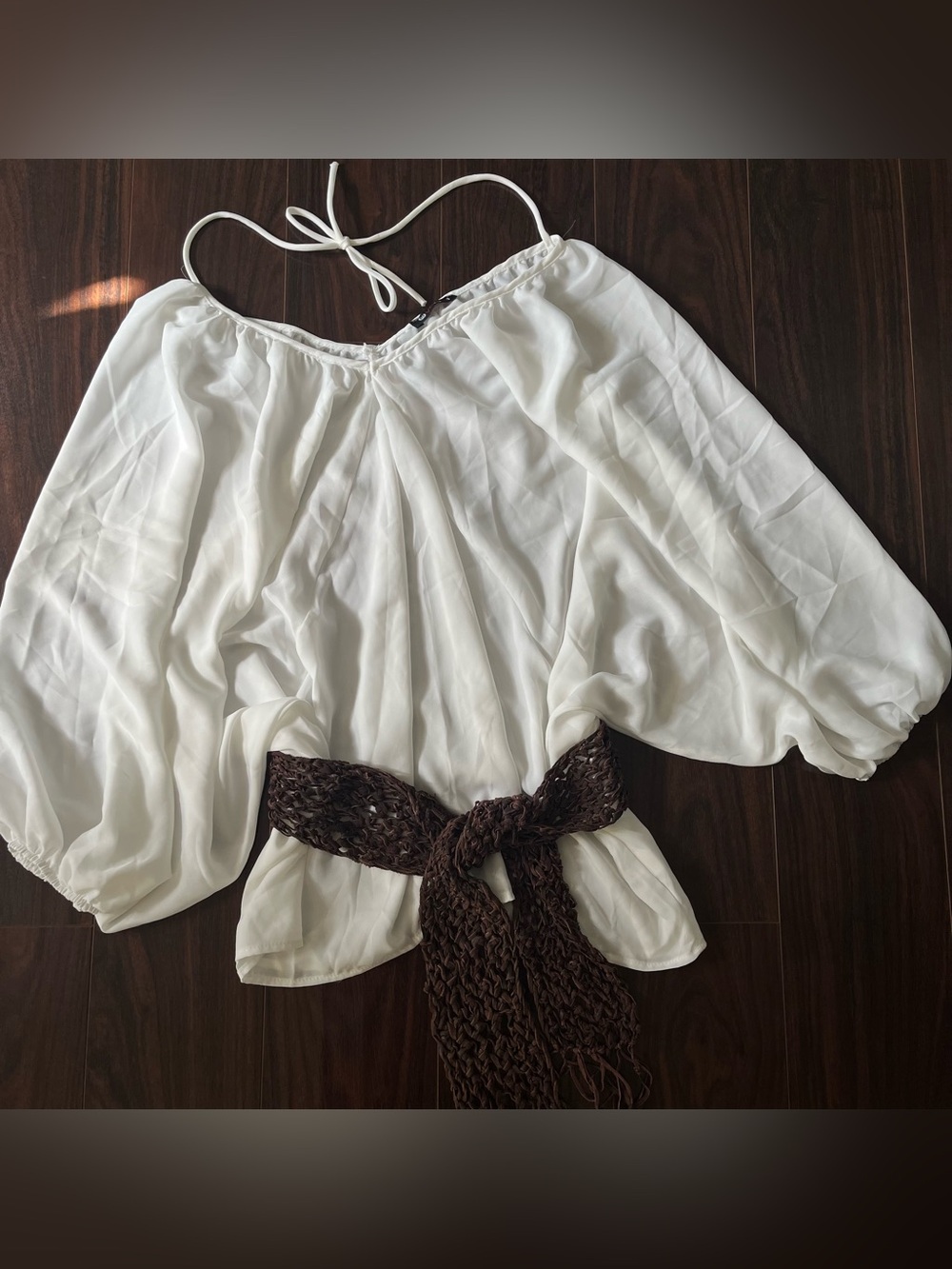 Vintage White Billowy Blouse